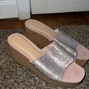 Rhinestone platform sandals